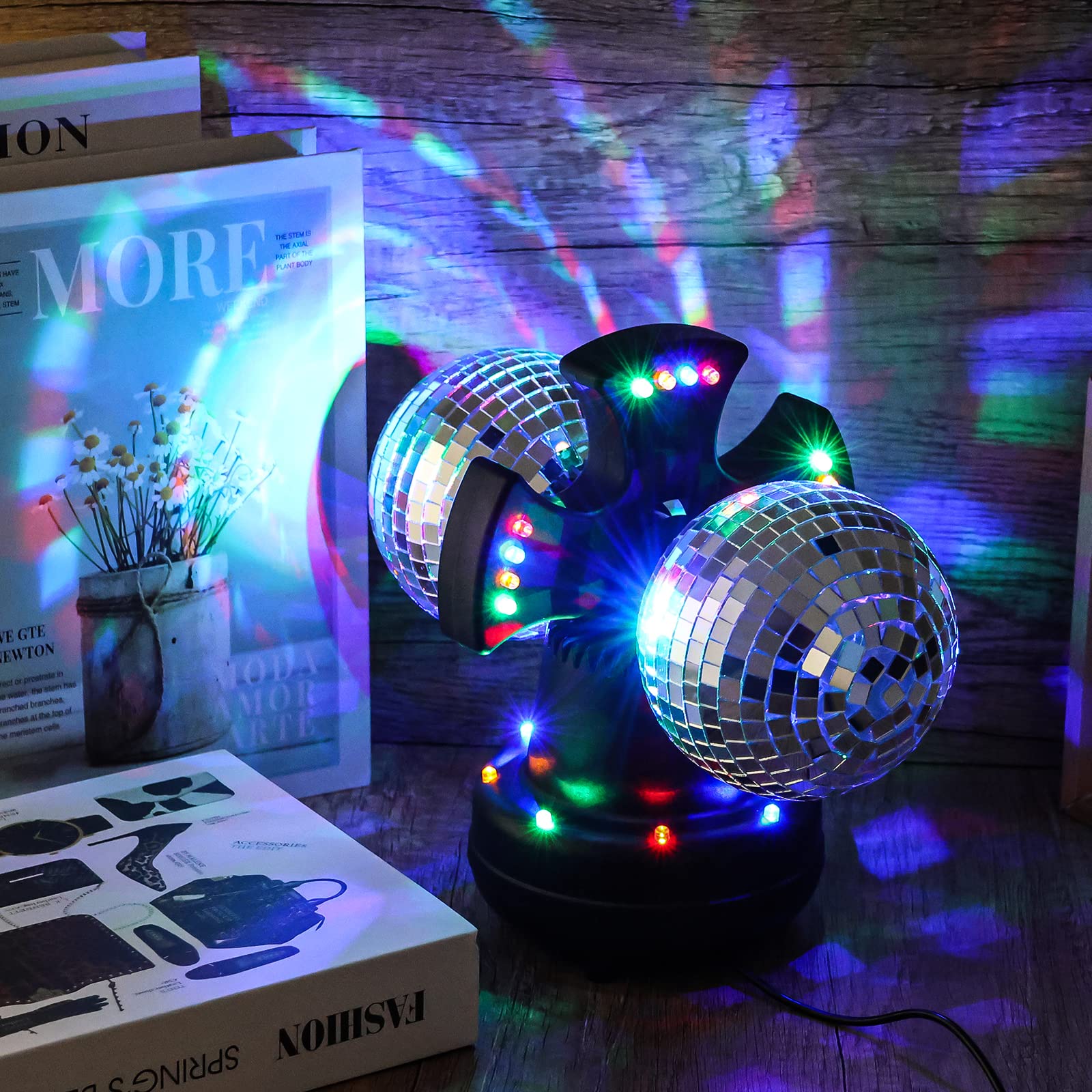 Amazon.co.jp: ディスコボールライト パーティーライト 360度回転